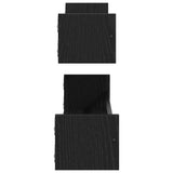 Scaffale da parete 2 pcs Rovere Nero 80 x 16 x 14 cm