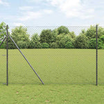Recinzione a rete metallica Grigio 10 x 1.6 m Acciaio