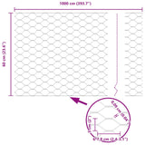 Recinzione Esagonale Verde 0,6 x 10 m PVC