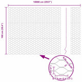 Recinzione Esagonale Verde 1 x 100 m PVC
