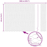 Recinzione Esagonale Grigio 0,4 x 10 m PVC