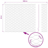 Recinzione Esagonale Grigio 0,4 x 10 m PVC