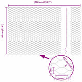 Recinzione Esagonale Grigio 0,6 x 10 m PVC