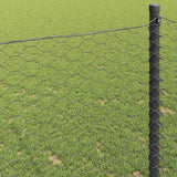 Recinzione Esagonale Grigio 1,5 x 10 m PVC