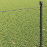 Recinzione Esagonale Grigio 1,5 x 100 m PVC