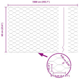 Recinzione Esagonale Argento 0.6 x 10 m Acciaio zincato