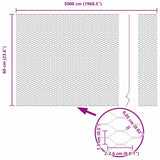 Recinzione Esagonale Argento 0,6 x 50 m Acciaio zincato