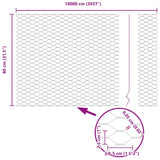 Recinzione Esagonale Argento 0,8 x 100 m Acciaio zincato