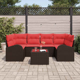 Set Divano da Giardino Marrone 55 x 55 x 37 cm polyrattan
