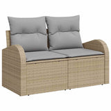 Set Divano da Giardino 7 pcs Beige polyrattan