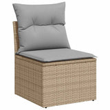 Set Divano da Giardino 7 pcs Beige polyrattan