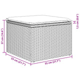 Set Divano da Giardino 6 pcs Marrone Rattan in Polipropilene