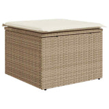Set Divano da Giardino 8 pcs Beige Rattan in Polipropilene