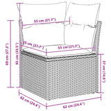Set di divani con cuscino 10 pcs Marrone polyrattan