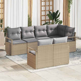 Set di divani 7 pcs Beige polyrattan