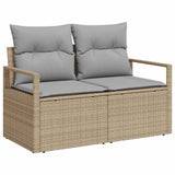 Set di divani 7 pcs Beige polyrattan