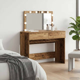 Tavolo da Trucco con cassetto Legno vecchio 100 x 40 x 120 cm