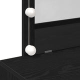 Tavolo da Trucco con cassetto Rovere Nero 100 x 40 x 120 cm