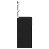 Tavolo da Trucco con cassetto Rovere Nero 100 x 40 x 120 cm