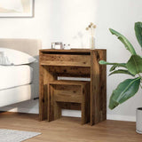 Tavolo da Trucco con cassetto Legno vecchio 60 x 40 x 75 cm