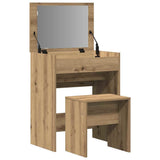 Tavolo da Trucco 2 pcs rovere artigianale 60 x 40 x 75 cm