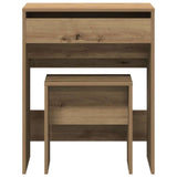 Tavolo da Trucco 2 pcs rovere artigianale 60 x 40 x 75 cm