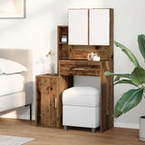 Tavolo da Trucco con cassetto Legno vecchio 80 x 35 x 132 cm