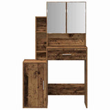 Tavolo da Trucco con cassetto Legno vecchio 80 x 35 x 132 cm