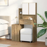 Tavolo da Trucco con porta Rovere artigianale 80 x 35 x 132 cm