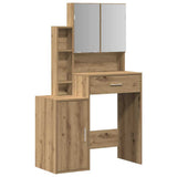 Tavolo da Trucco con porta Rovere artigianale 80 x 35 x 132 cm