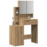 Tavolo da Trucco con porta Rovere artigianale 80 x 35 x 132 cm
