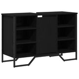 Armadio per Lavabo da Bagno Rovere Nero 91 x 35 x 60 cm
