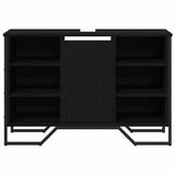 Armadio per Lavabo da Bagno Rovere Nero 91 x 35 x 60 cm