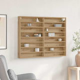 Vetrina A parete Rovere artigianale 100 x 8,5 x 75 cm