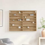 Vetrina A parete Rovere artigianale 100 x 8,5 x 75 cm