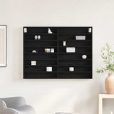 Vetrina Rovere Nero 100 x 8,5 x 75 cm Legno truciolato