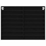 Vetrina Rovere Nero 100 x 8,5 x 75 cm Legno truciolato