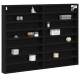 Vetrina Rovere Nero 100 x 8,5 x 75 cm Legno truciolato