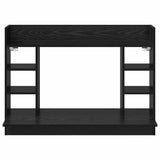 Scrivania a parete con lo scaffale Rovere nero 105 x 48 x 75 cm