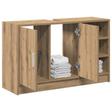 Mobile da Bagno con porta Rovere artigianale 90 x 29 x 55 cm