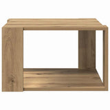 Tavolino da salotto Rovere artigianale 51,5 x 51,5 x 30 cm