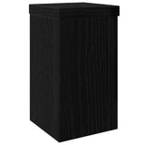 Supporto per piante 2 pcs Rovere nero 10 x 10 x 18 cm