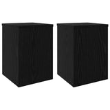 Supporto per piante 2 pcs Rovere nero 25 x 25 x 35 cm