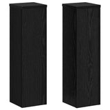 Supporto per piante 2 pcs Rovere nero 17 x 17 x 60 cm