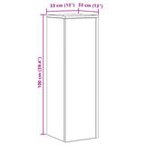 Supporto per piante Rovere Nero 33 x 33 x 100 cm