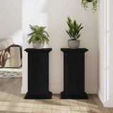 Supporto per piante Rovere Nero 33 x 33 x 60 cm
