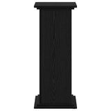 Supporto per piante Rovere nero 33 x 33 x 80 cm