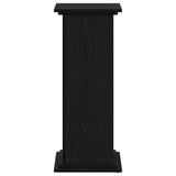 Supporto per piante Rovere Nero 33 x 33 x 80 cm