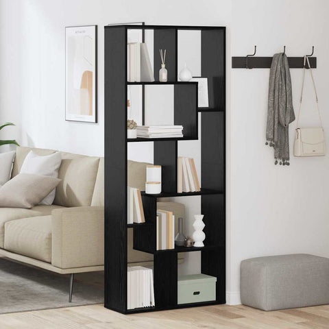 Libreria Rovere nero 67 x 25 x 161.5 cm Legno truciolato