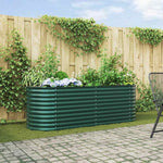 Letto rialzato da giardino Verde 240 x 80 x 81 cm Acciaio
